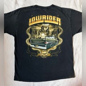 Lowrider Chola Life Chicano Graphic Black T Shirt Cali Car Culture Size XL